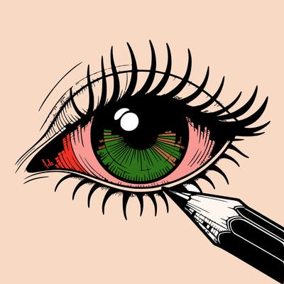 eye drawing pencil