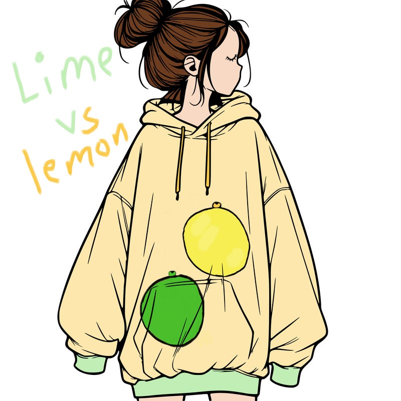 realistic girl with a oversized sweatshirt on and a bun