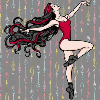 realistic woman dancer