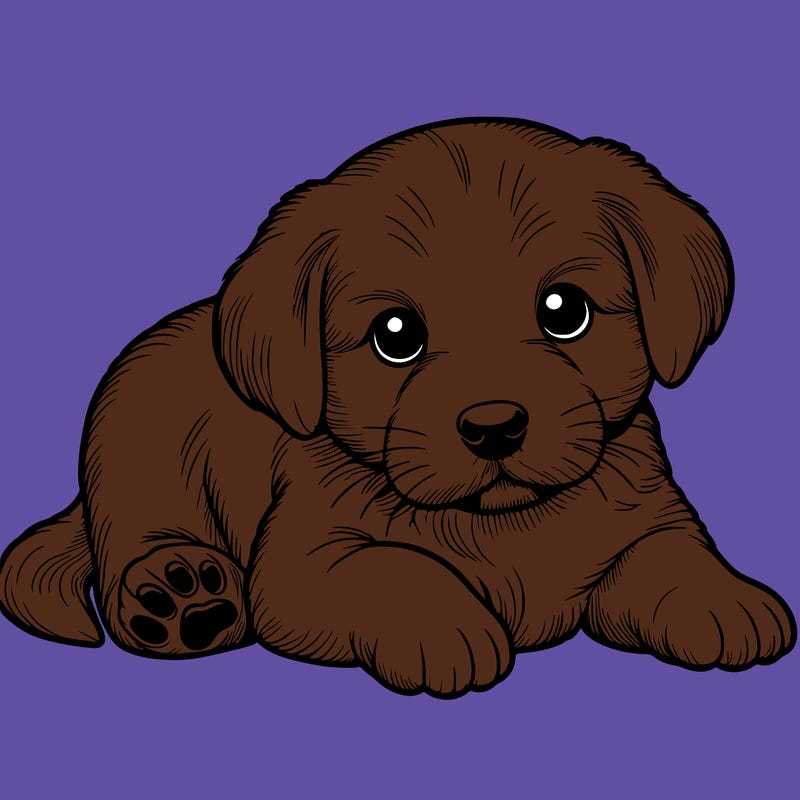 a cute realistic puppy