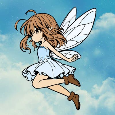 manga fairy flying