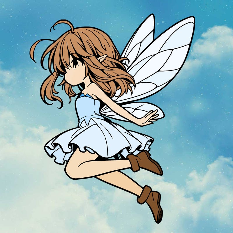 manga fairy flying