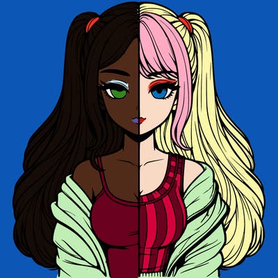 realistic girl split