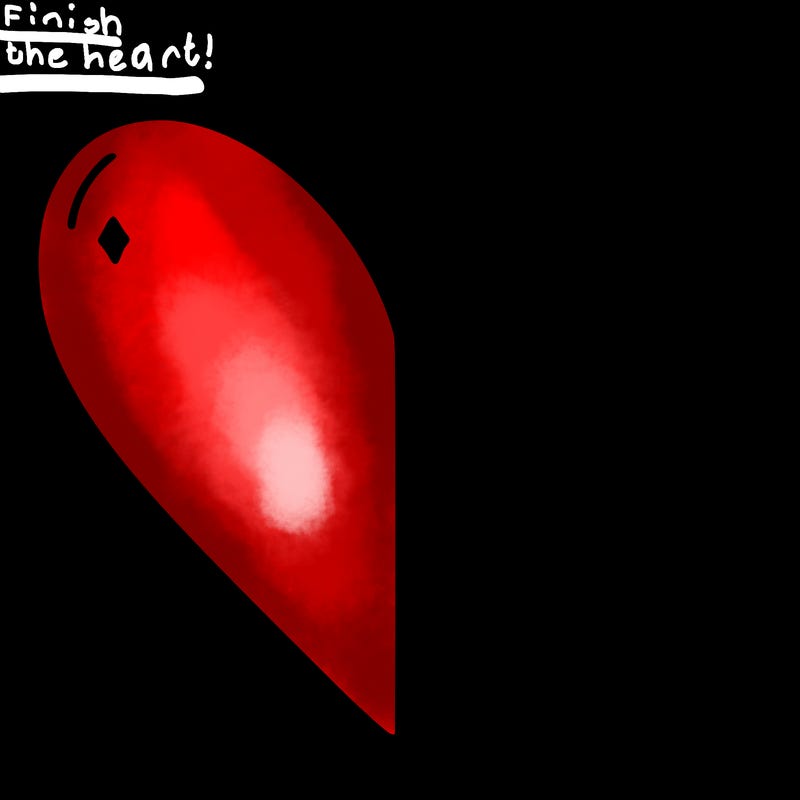 basic heart half butterfly