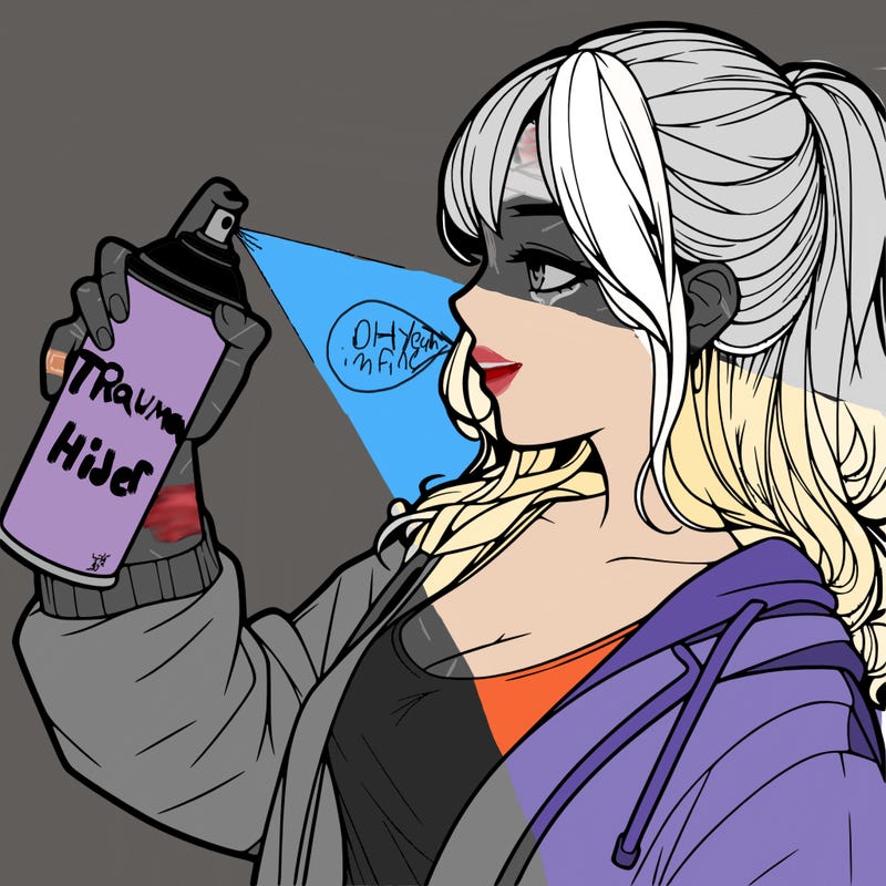 a realistic girl spray, painting