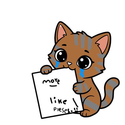 a small cat with a blank sheet of paper in its hand. the cat is sooooooo cute!