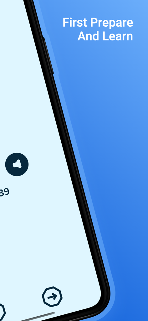 Mobile app screen showing the prepare and learn section for German language beginners