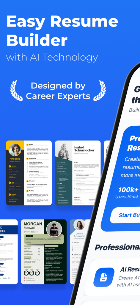 Intelligent CV: Resume - Easy resume builder app with AI technology and professional templates