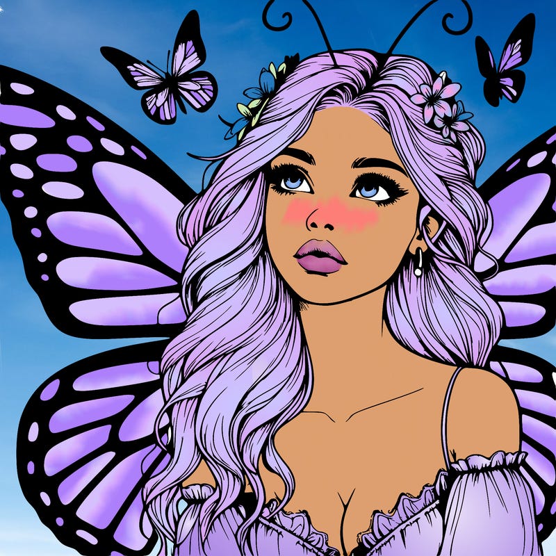 butterfly fairy realistic girl