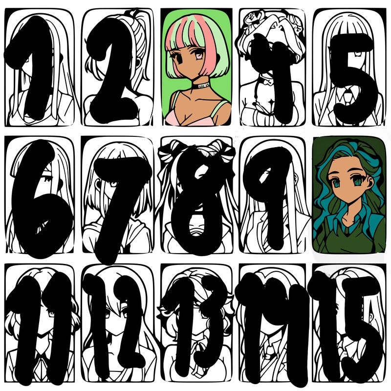 girls that look diffrent anime