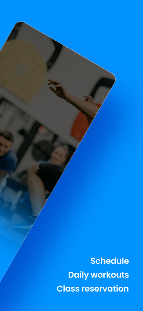 Impulse Training - Pantalla de la aplicación Impulse Training que muestra funciones para programar entrenamientos diarios y reservas de clases