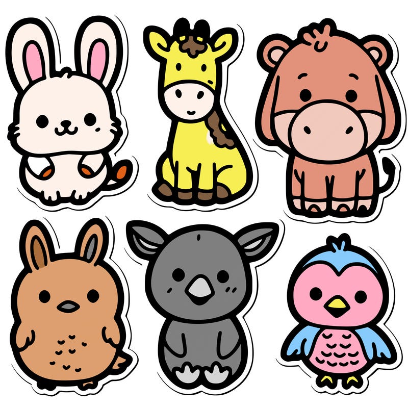 cute animal stickers