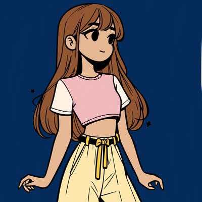 girl in a cute crop top