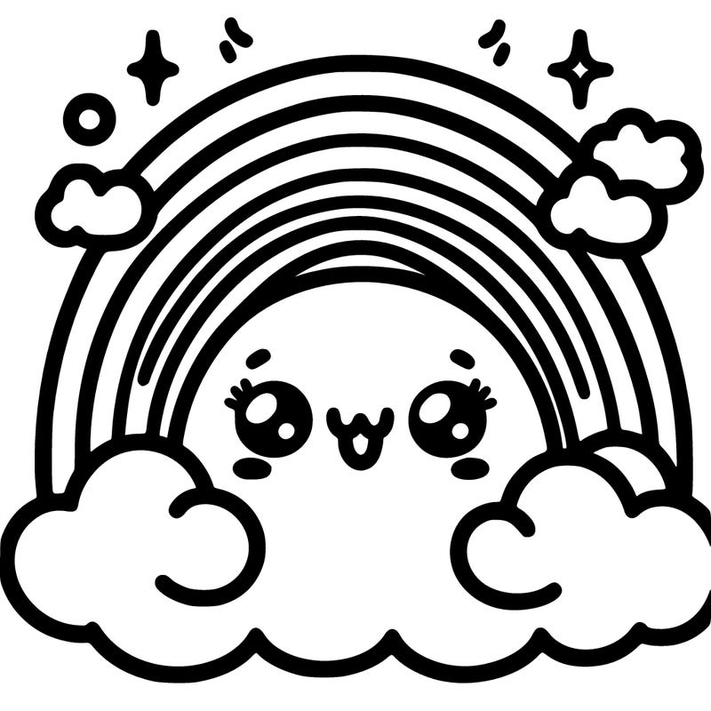 kawaii arcoiris