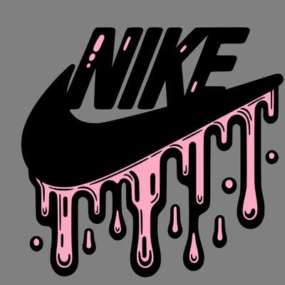dripping nike logo