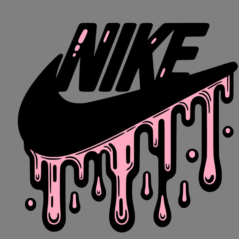 dripping nike logo