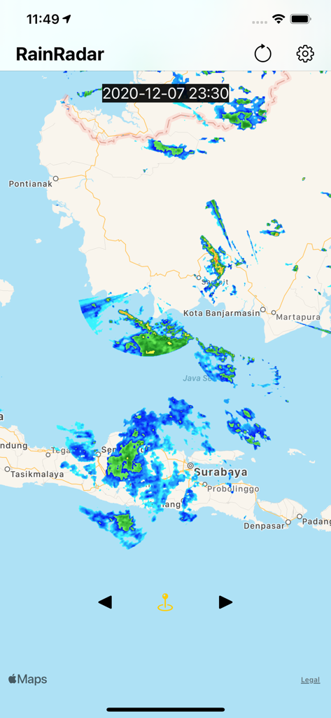 World Rain Radar - Interactive Doppler radar map showing real time rain patterns over Indonesia
