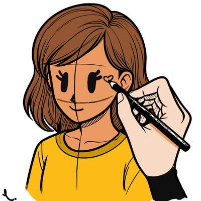 drawing a realistic person