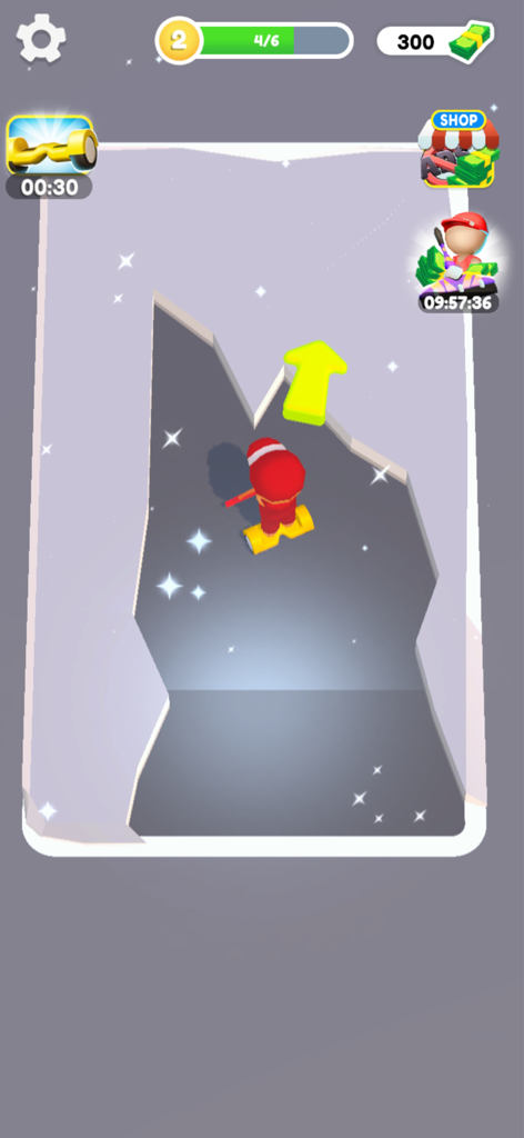 Carpet Cleaning ASMR - Carpet Cleaning ASMRゲームで、クリーニングマシンに乗って汚れたカーペットをこすり、きれいな表面を明らかにするキャラクター。