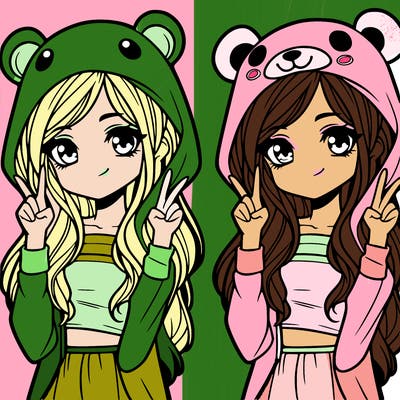 teen girl in animal costume