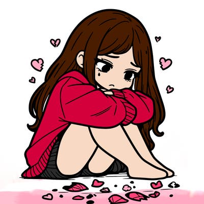 a girl after a breakup