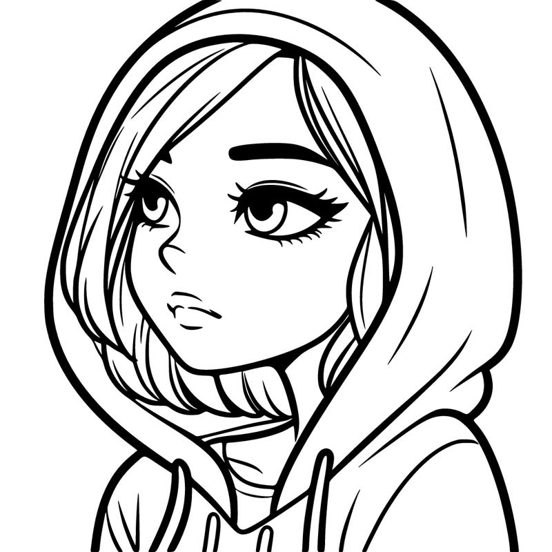 a woman wearing a hoodie