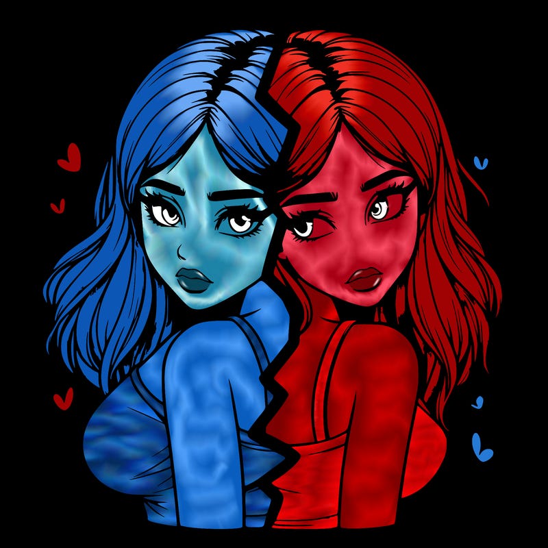 realistic girl split