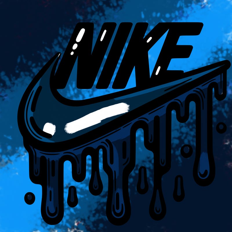 dripping nike logo