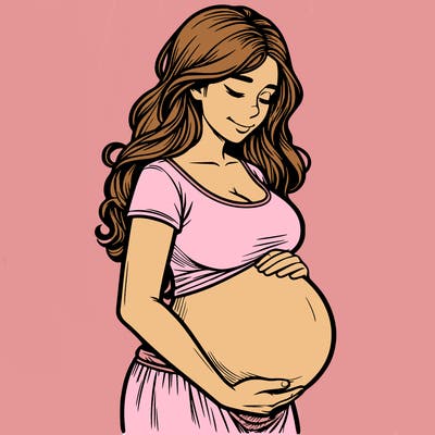 woman heavily pregnant realistic