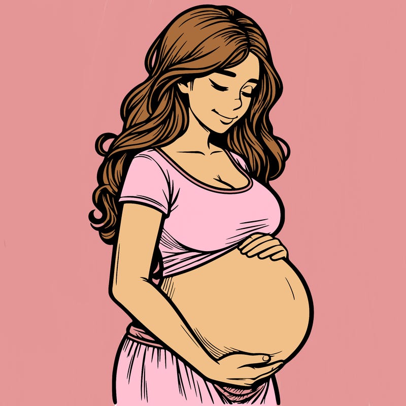 woman heavily pregnant realistic