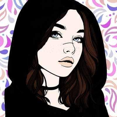 realistic girl with hood on