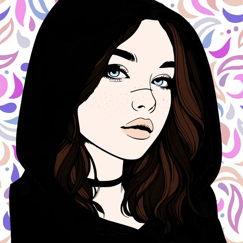 realistic girl with hood on