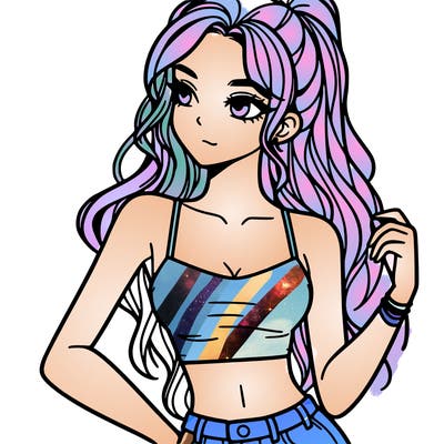 girl in crop top