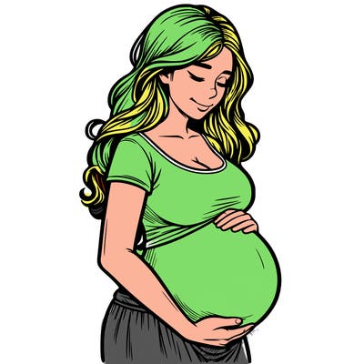 woman heavily pregnant realistic