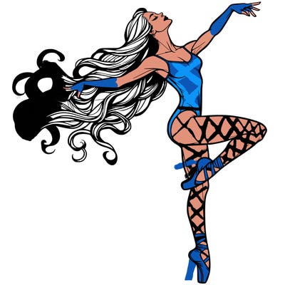 realistic woman dancer