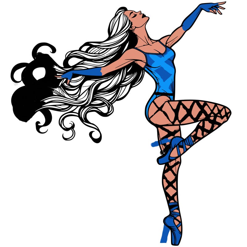 realistic woman dancer