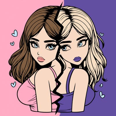 realistic girl split