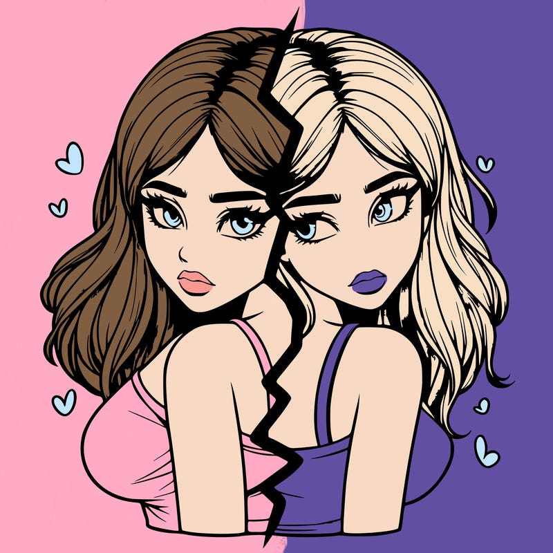 realistic girl split