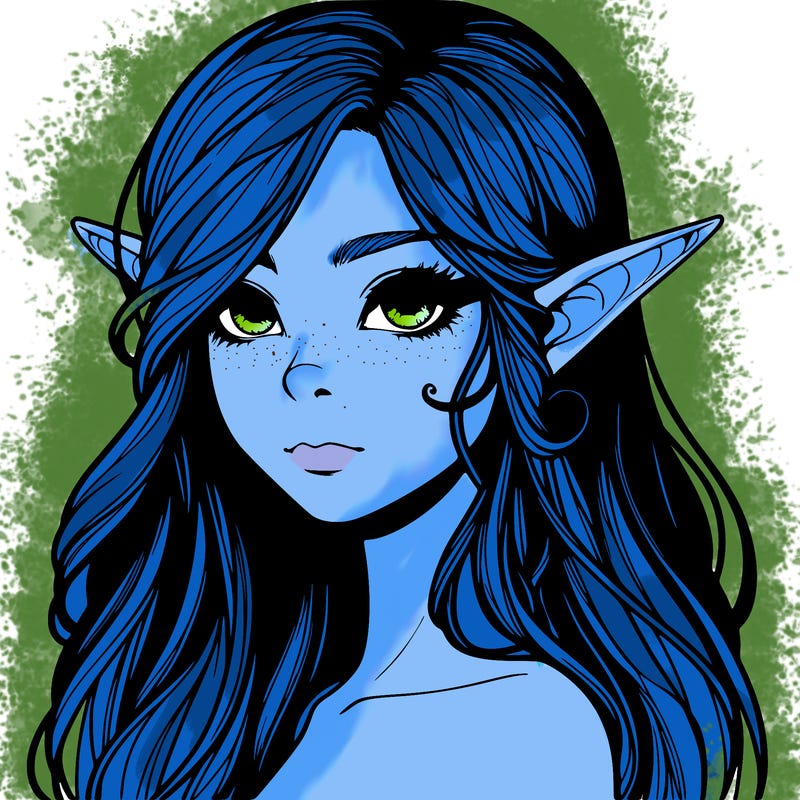 elf girl realistic dark fantasy