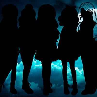 a group of five girls