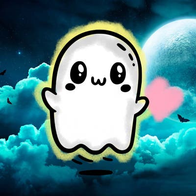 cute ghost in halloween