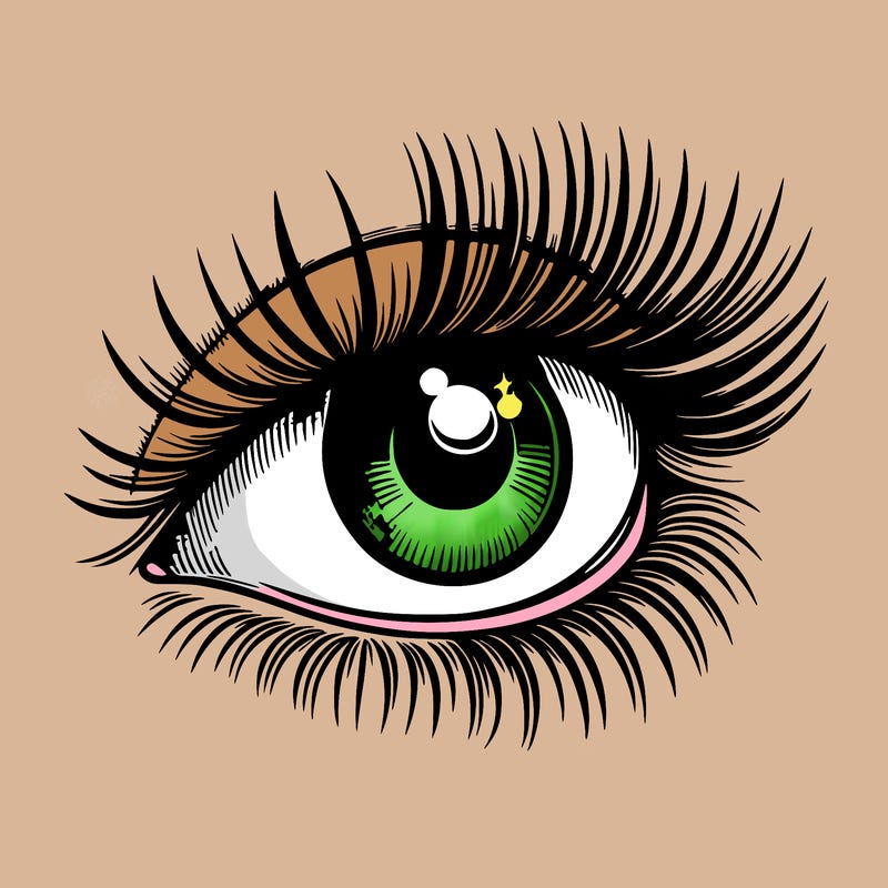 realistic eye long eylashes