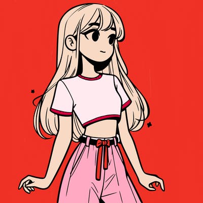 girl in a cute crop top