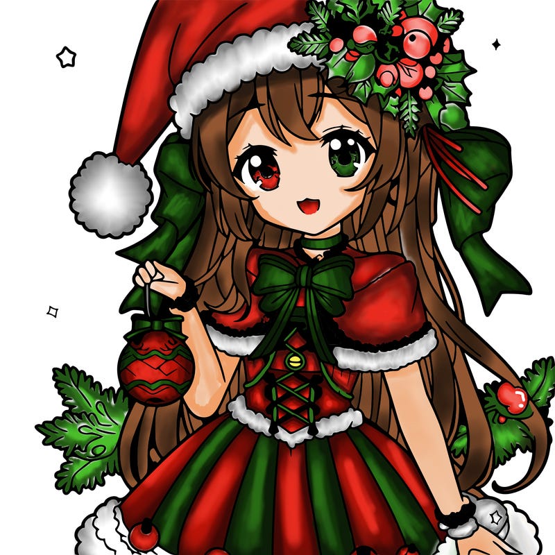 christmas anime girl
