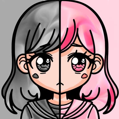 a split of a girl