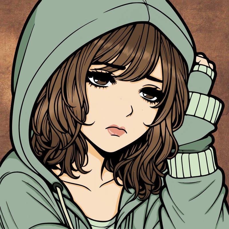 realistic sad girl with a hoodie