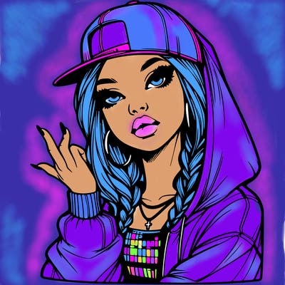 realistic hip hop girl