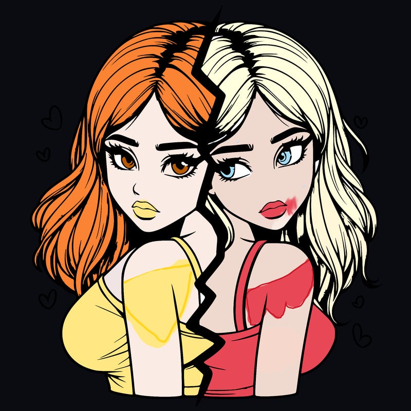 realistic girl split