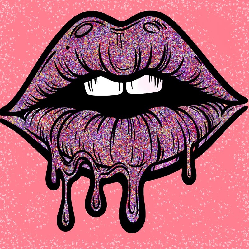 lips that look realistic and drip