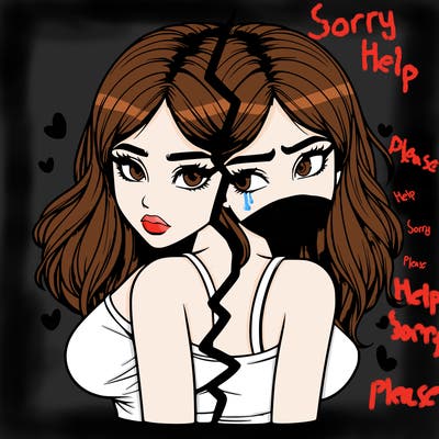 realistic girl split